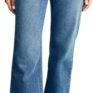 Women's Stretchy Denim Wide Leg Jeans with Pockets - Chic High Waisted Style